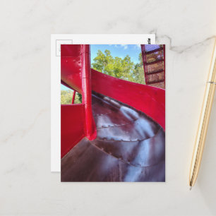 Abstract Red Slide Postcard