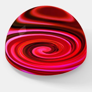 Abstract Red Swirls Colors  Paperweight by SmilinEyesTreasures at Zazzle