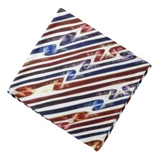 Abstract red white and blue lines pattern kerchief