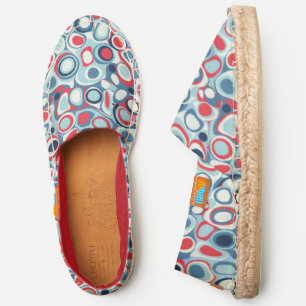 Abstract Red White and Blue Pattern Espadrilles