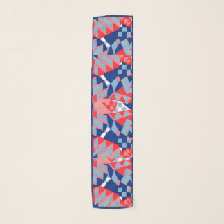 abstract red white and blue print no. 1 scarf
