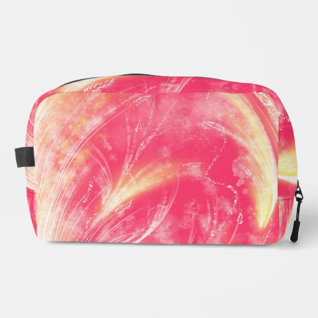 Abstract Red Yellow Dandelions & fireflies  Dopp Kit (Front)