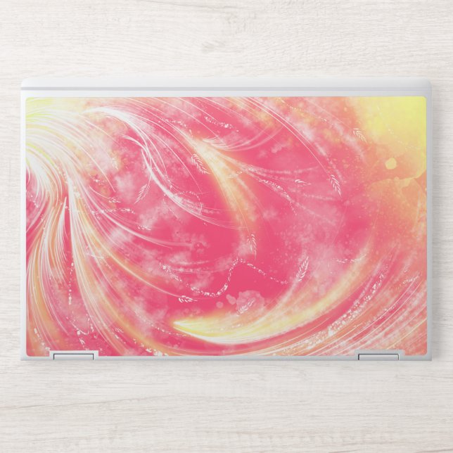 Abstract Red Yellow Dandelions & fireflies  HP Laptop Skin (Front)