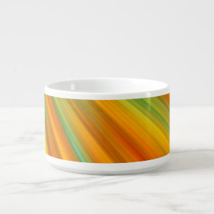 Abstract  red yellow orange green stripes on blue  bowl