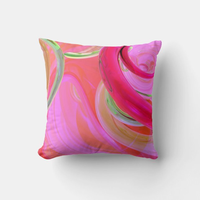Abstract Reflection Design Throw Pillow (Front)