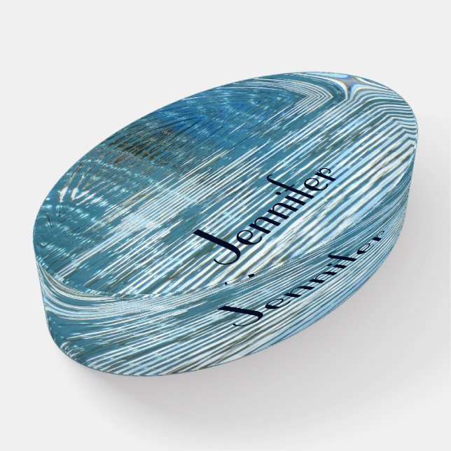 Abstract Reflection Glass Paperweight (Angled)