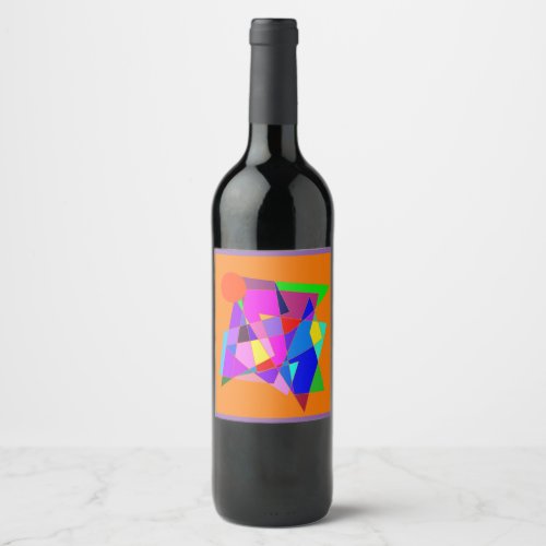 Abstract Relax 42 Transparent Wine Label
