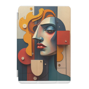 Abstract rendering of a woman's face iPad mini cover