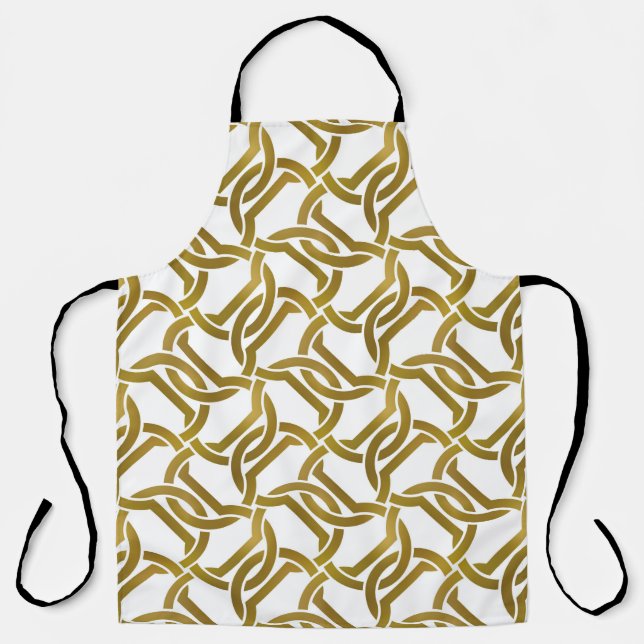 Abstract repeatable background of golden twisted s apron (Front)