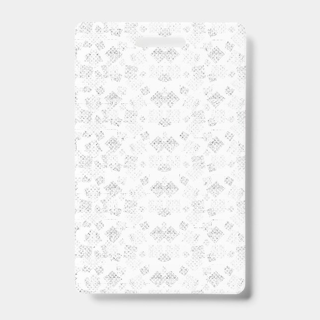 Abstract repeating pattern of stylized shapes in l badge (Front)