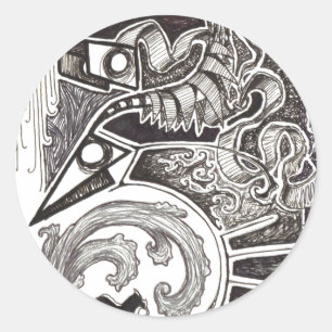 Abstract Reptiles Classic Round Sticker