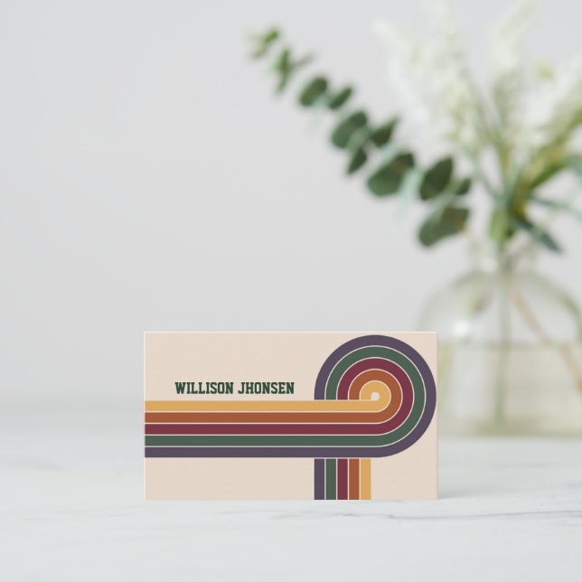 Abstract Retro 1980s Pattern Business Card (Standing Front)