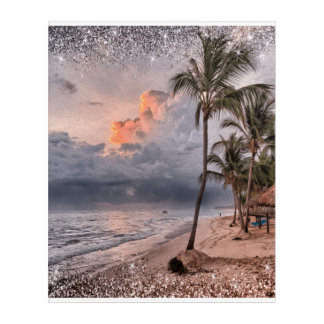 Abstract Retro Beach Sunset Acrylic Print