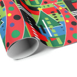 Abstract Retro Christmas Wrapping Paper