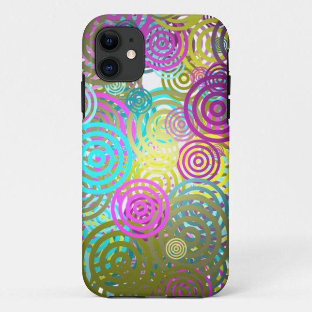 Abstract Retro circle pattern Case-Mate iPhone Case (Back)