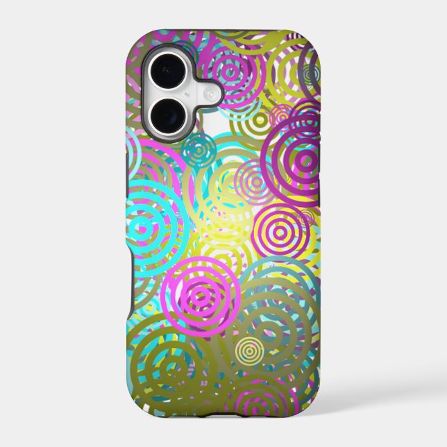 Abstract Retro circle pattern Iphone Case (Back)