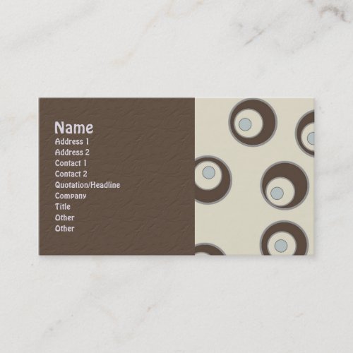 Abstract Retro Circles Business Cards