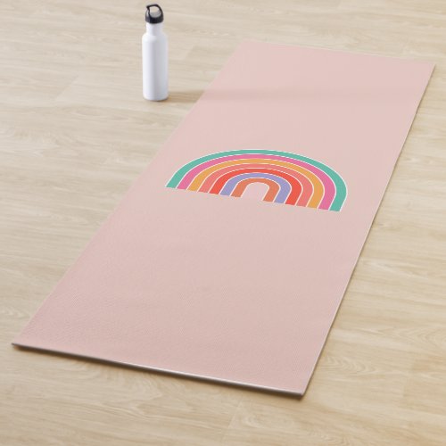 Abstract Retro Colorful Rainbow Yoga Mat