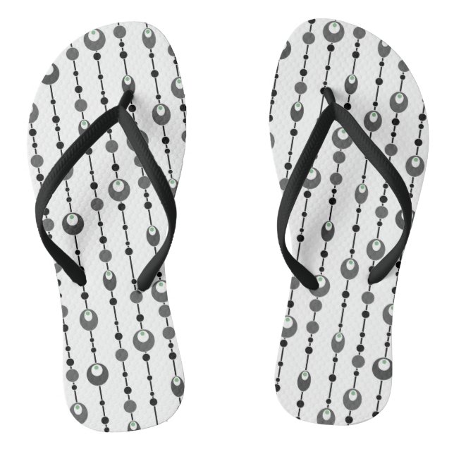 Abstract retro design ornamental deco flip flops (Footbed)