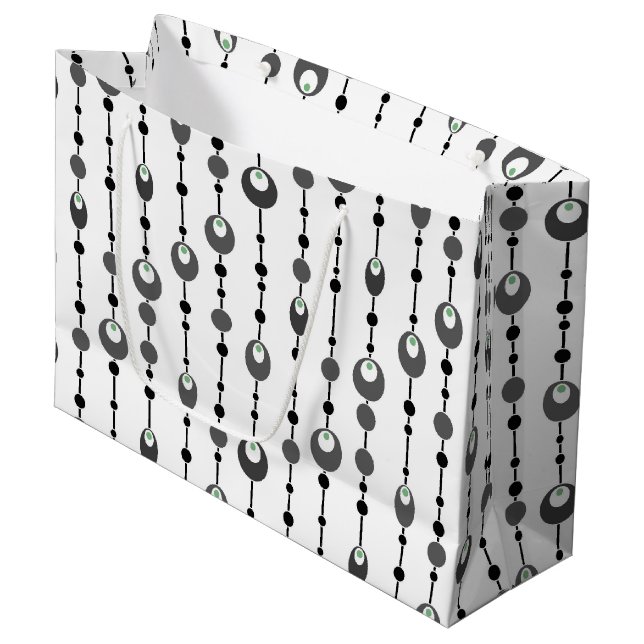  Abstract retro design ornamental deco Large Gift Bag (Front Angled)
