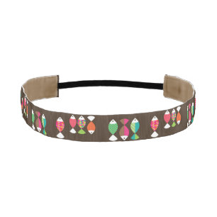 Abstract retro fish underwater pattern 2 athletic headband