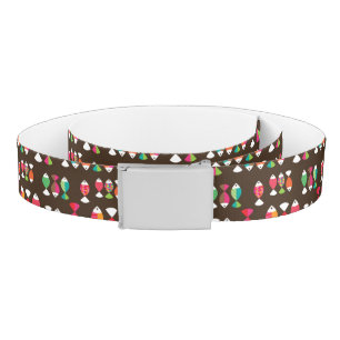 Abstract retro fish underwater pattern 2 belt