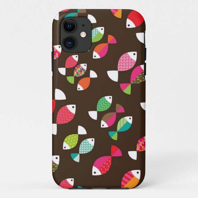 Abstract retro fish underwater pattern 2 Case-Mate iPhone case (Back)
