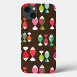 Abstract retro fish underwater pattern 2 iPhone 13 case