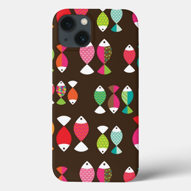 Abstract retro fish underwater pattern 2 Case-Mate iPhone case (Back)