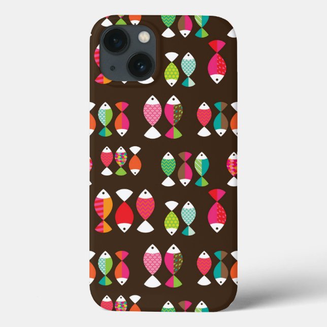 Abstract retro fish underwater pattern 2 Case-Mate iPhone case (Back)