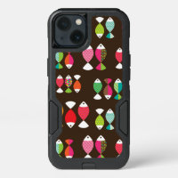 Abstract retro fish underwater pattern 2