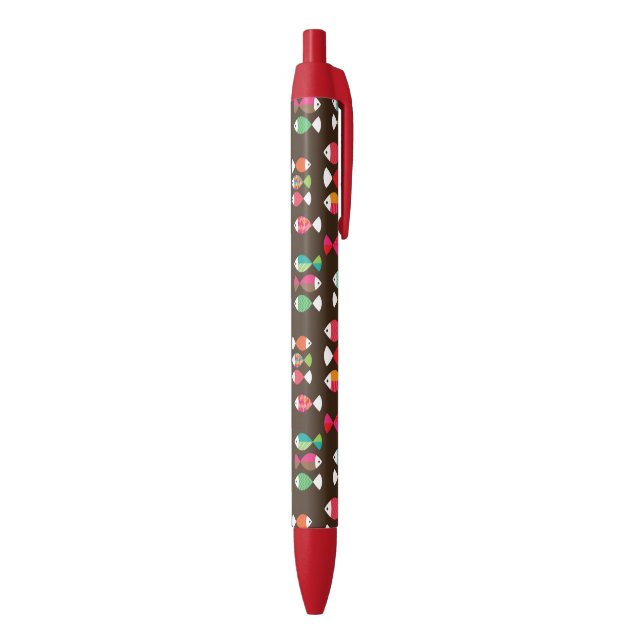 Abstract retro fish underwater pattern 2 pen (Bottom (Vertical))