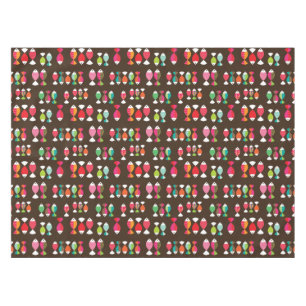 Abstract retro fish underwater pattern 2 tablecloth