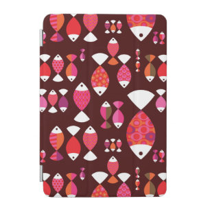 Abstract retro fish underwater pattern iPad mini cover