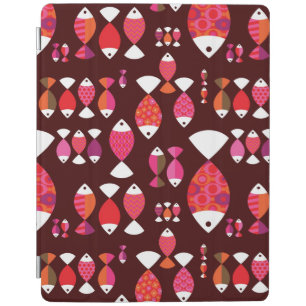 Abstract retro fish underwater pattern iPad smart cover