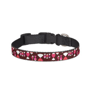 Abstract retro fish underwater pattern pet collar