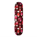 Abstract retro fish underwater pattern skateboard