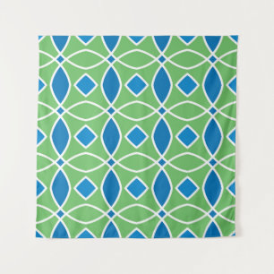 Abstract Retro Geometric seamless pattern with tri Tapestry