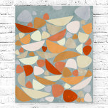 Abstract Retro Orange Poster<br><div class="desc">Abstract retro organic shapes in orange,  sea foam and cream. Original art by Nic Squirrell.</div>
