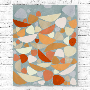 Abstract Retro Orange Poster