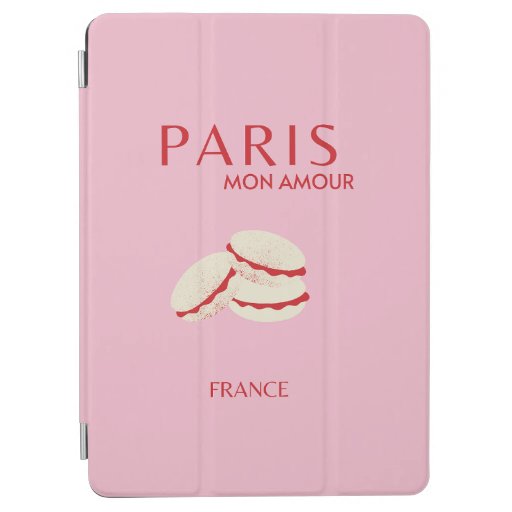 Abstract Retro Pastel Paris Pink Pastel Travel Art iPad Air Cover