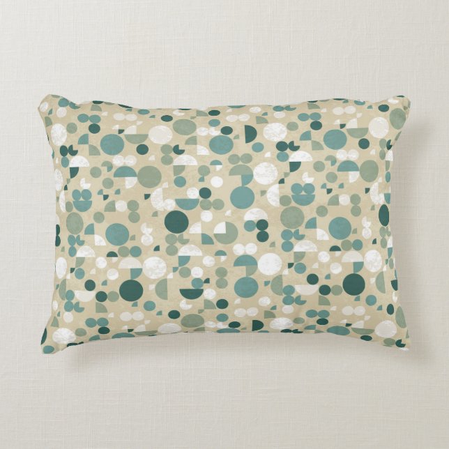Abstract retro pattern accent pillow (Front)