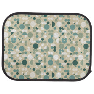 Abstract retro pattern car floor mat