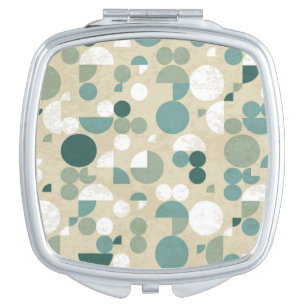 Abstract retro pattern makeup mirror