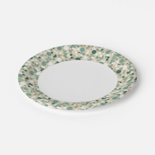 Abstract retro pattern paper plates