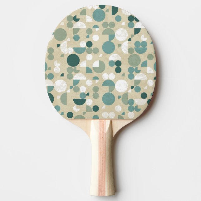 Abstract retro pattern ping pong paddle (Front)