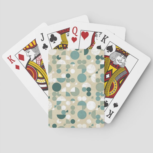 Abstract retro pattern poker cards (Back)