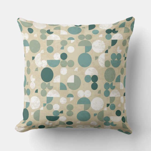 Abstract retro pattern throw pillow (Front)