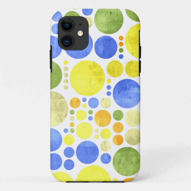 Abstract Retro Polka Dots | Abstract Painting Case-Mate iPhone Case (Back)