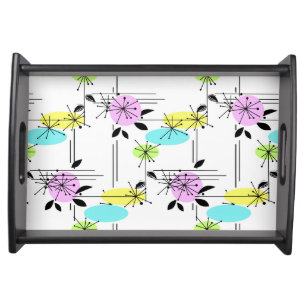 Abstract retro serving tray